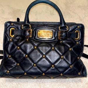MICHAEL KORS Black Bag with Gold Stud